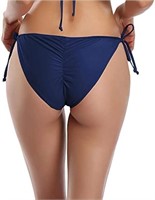 SHEKINI Women's Ruched Bikini Bottom