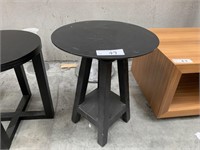 Black Timber Framed Corner Table