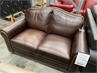 Chanel Period Style Brown Leather 2 Seat Lounge