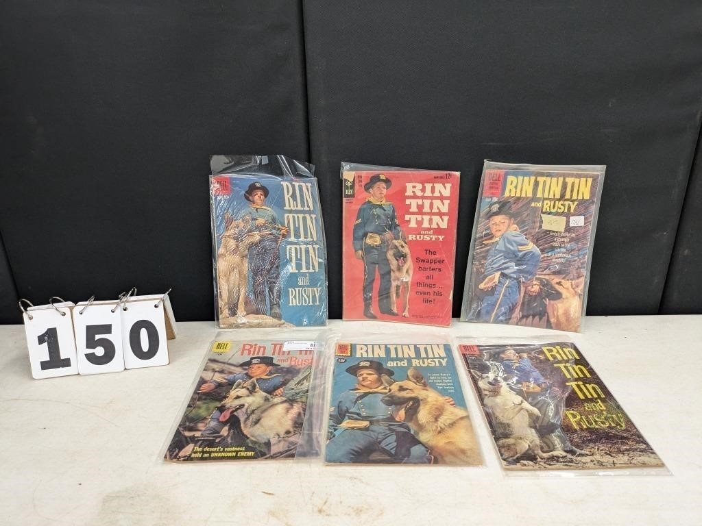 6 Rin Tin Tin Magazines w/ Plastic Covers