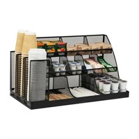 Mind Reader 3 Tier Condiment Organizer, Black