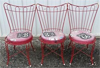 3 Wirework Garden Chairs