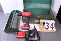 Toolbox w/ Craftsman Drill 2 Batteries & Charger