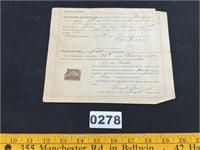 Dated 1901 Mortgage Certificate