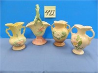 (4) Hull Pottery Vases