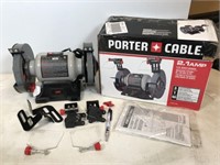 Porter Cable 6" bench grinder, PCXB515BG, runs,