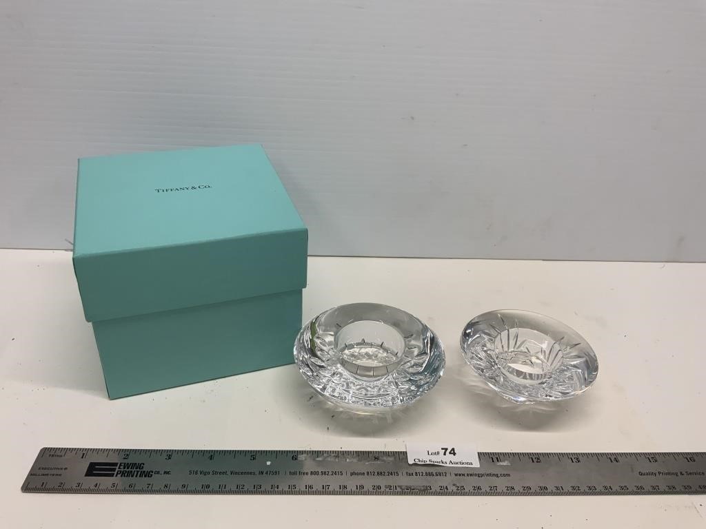 Tiffany & Co. Crystal Votive Candle Holder Set
