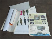 (II) Military Posters. 45 x 32 inch largest