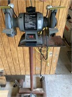 SEARS INDUSTRIAL 8" BENCH GRINDER ON STAND,
