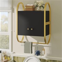 WF1279  Bestier Wall-Mounted Storage Cabinet Blac