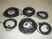 6 sets heavy duty super thick AUDIO equipmnt cable
