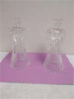 Glass angel candle holder