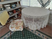 Round table & chair with covers
