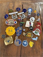 Vintage collectible, pin, and pendant collection