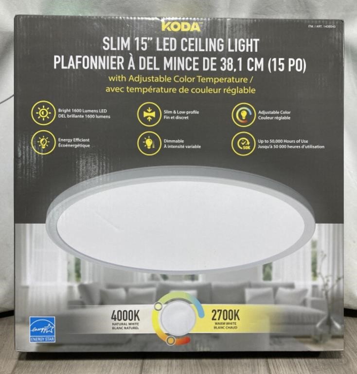 Koda Slim 15” Led Ceiling Light (pre Owned)