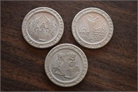 3 Las Vegas Excalibur Casino Tokens