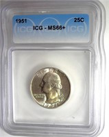 1951 Quarter ICG MS66+