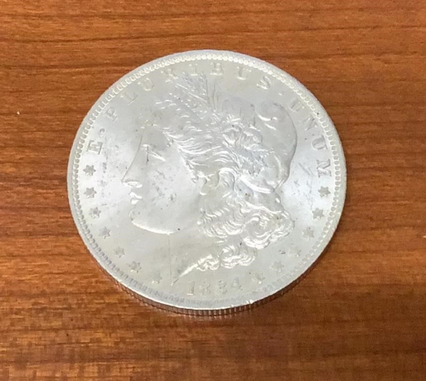 1884 O US Morgan Silver Dollar UNC