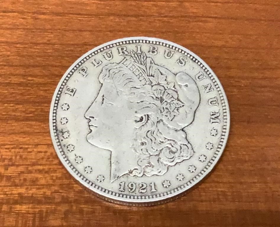 1921 D US Morgan Silver Dollar