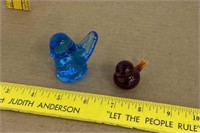 Signed Bluebird Of Happiness & Glass Redbird