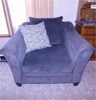 Oversized upholstered armchair, seat is 30" x 28"