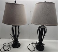 Pair 30" Lamps w/ Shades