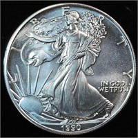 1990 American Silver Eagle - Gem BU Silver Eagle
