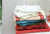 Stack of table linens