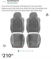 CAR SEAT COVERS (OPEN BOX)
