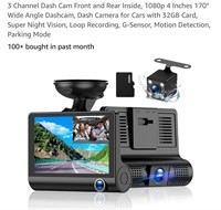 Channel Dash Cam Front and Rear Inside, 1080p 4 I