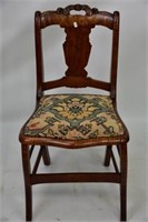 Tiger and Bird's Eye Maple Empire Side Chair