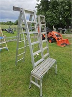 Two Step Ladders and a Bench