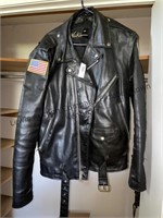Motorcycle jacket. Looks to be size large. Leather
