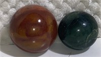 2 Granite Marbles 2 1/2" & 2"