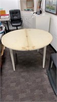 Felt top wooden folding table