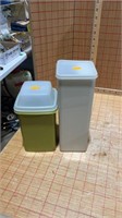 Two Tupperware containers with lids