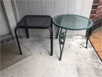 2 Patio Tables, One Iron, One Metal