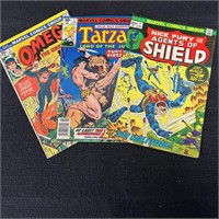 Tarzan, Omega, Nick Fury #1s Marvel Bronze Age