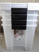 4x Sterillitie 70 Quart Ultra Latch Storage Box