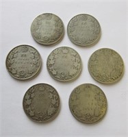 Early Canada Silver 50 Cent Pieces