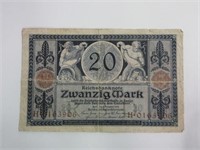 1915 German 20 Mark Bank Notes