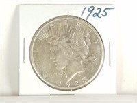1925 PEACE SILVER DOLLAR COIN