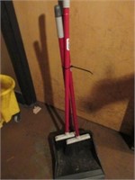 2 small brooms and 1 dust pan