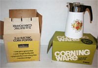 Corningware Coffee Pot, Chilton Aluminum Electric