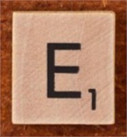 200 Scrabble Tiles - Natural Wood - Letter E