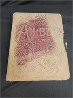 Antique photo album with antique photos