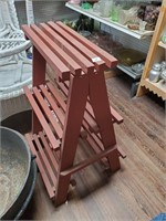 3 Tier Wooden Slatted Plant Stand