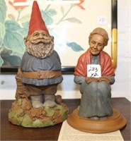 2pc Tom Clark Gnomes "Molly" & "Forest"