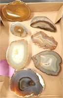 (7) AGATES - BRAZILIAN AGATE (RESIN POLISHED)