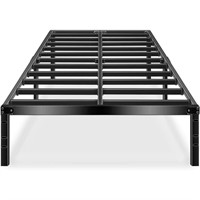 E9122 14" Platform Bed Frame Black Metal, King